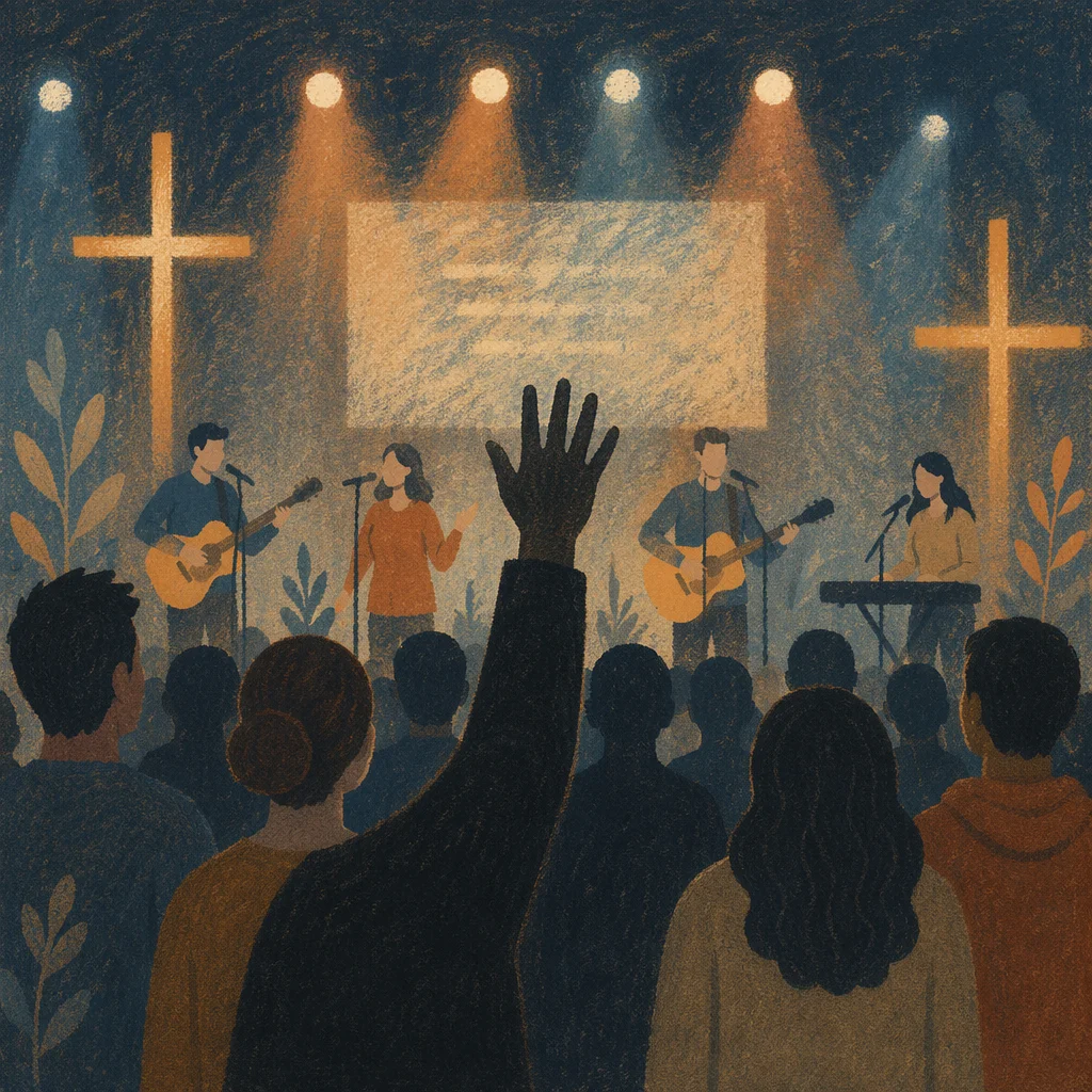 Contemporary Worship Band on Church Stage