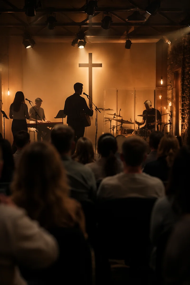 Intimate Church Worship Band on Stage
