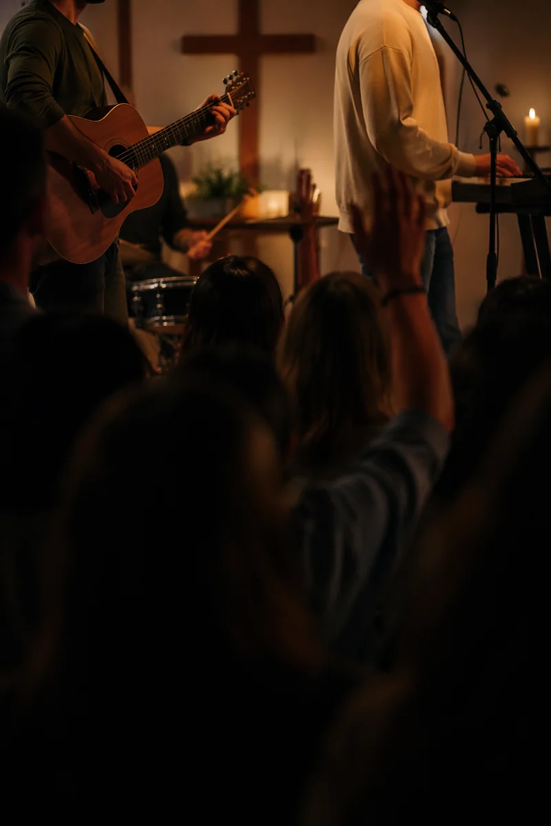 Intimate Church Worship Band on Stage