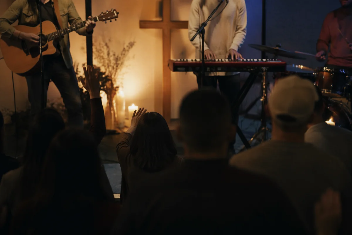 Worship Band on Intimate Church Stage