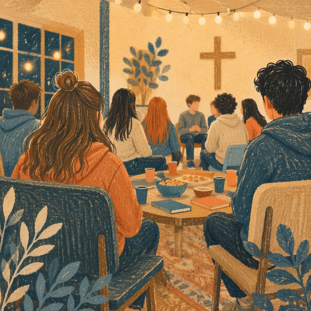 Warm Youth Group Fellowship After Evening Service