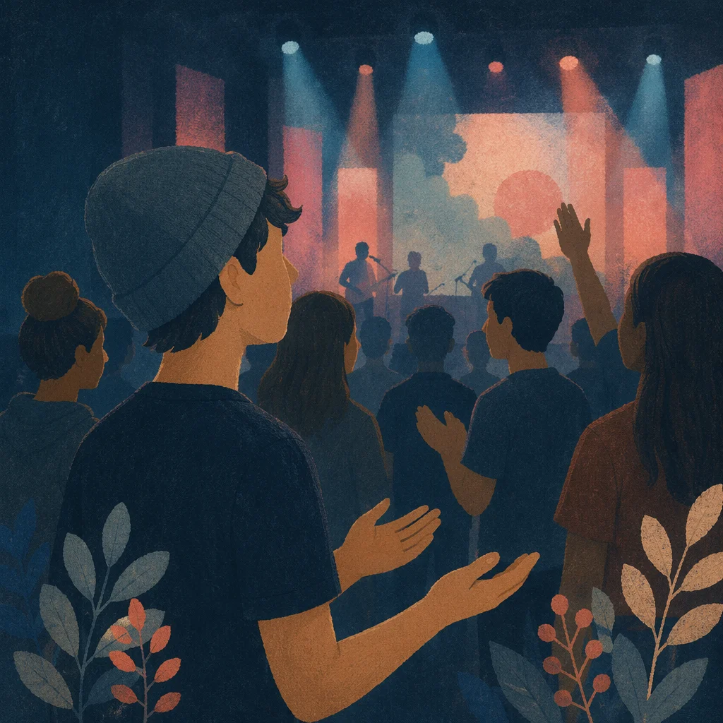 Teen Worship Gathering in Modern Church