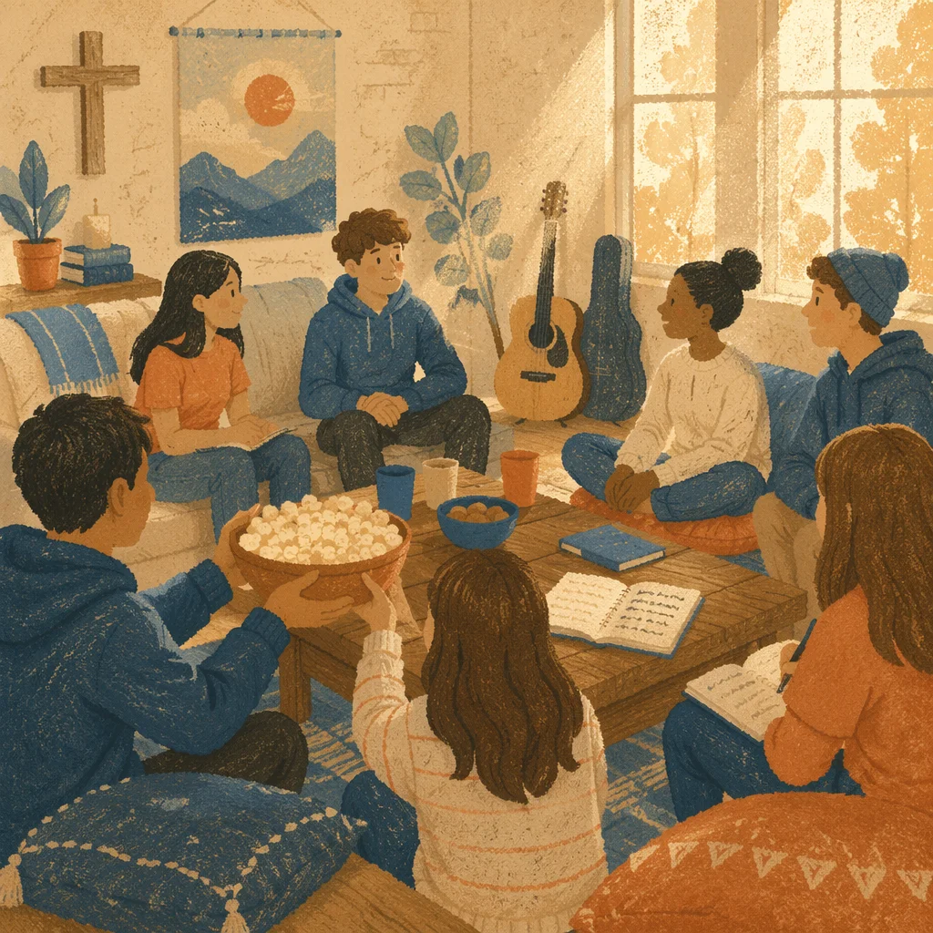 Warm Youth Group Fellowship Hall Gathering