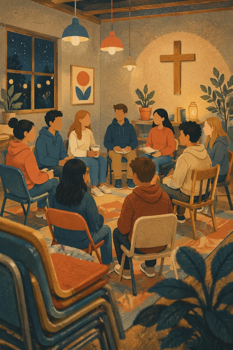 Youth Group Fellowship in Warm Church Room