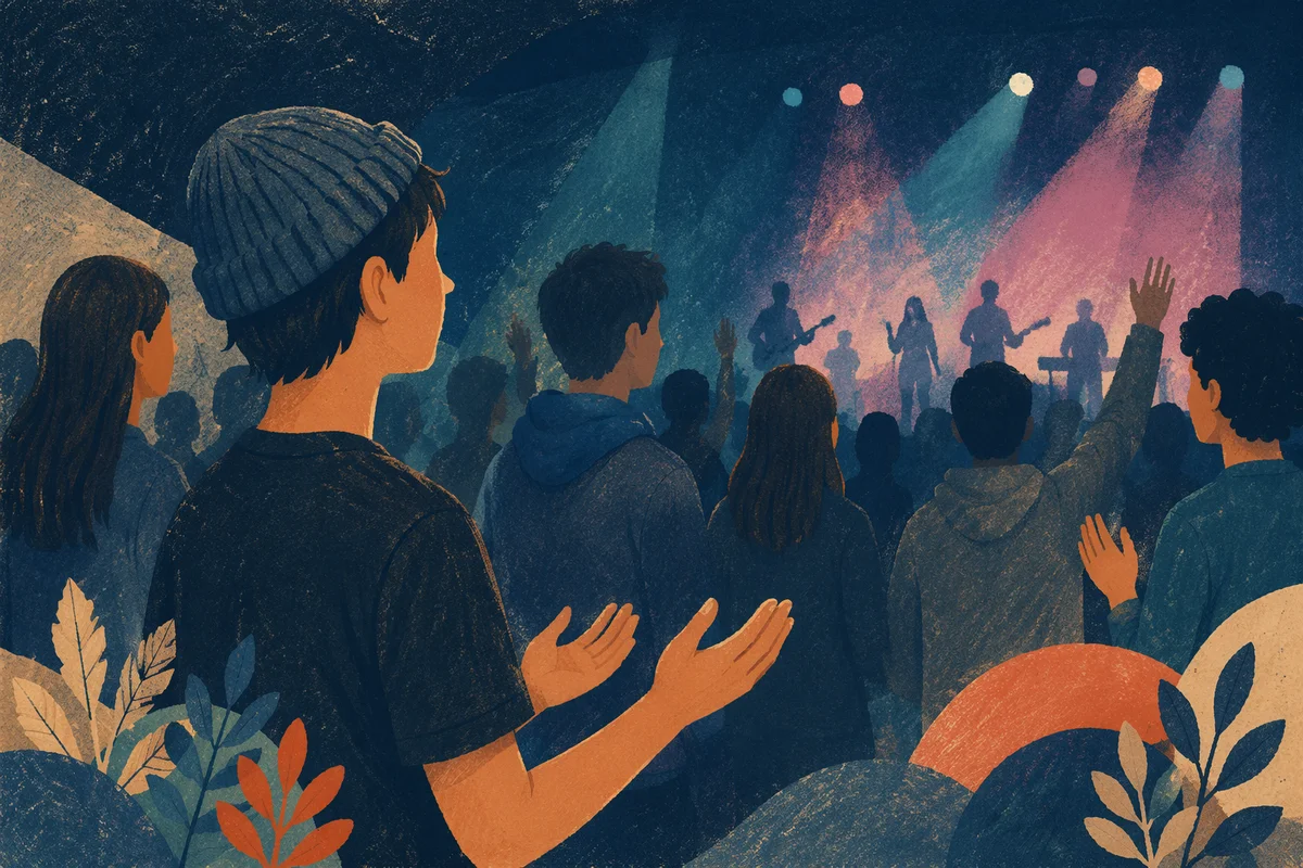 Teen Worship Gathering in Modern Church
