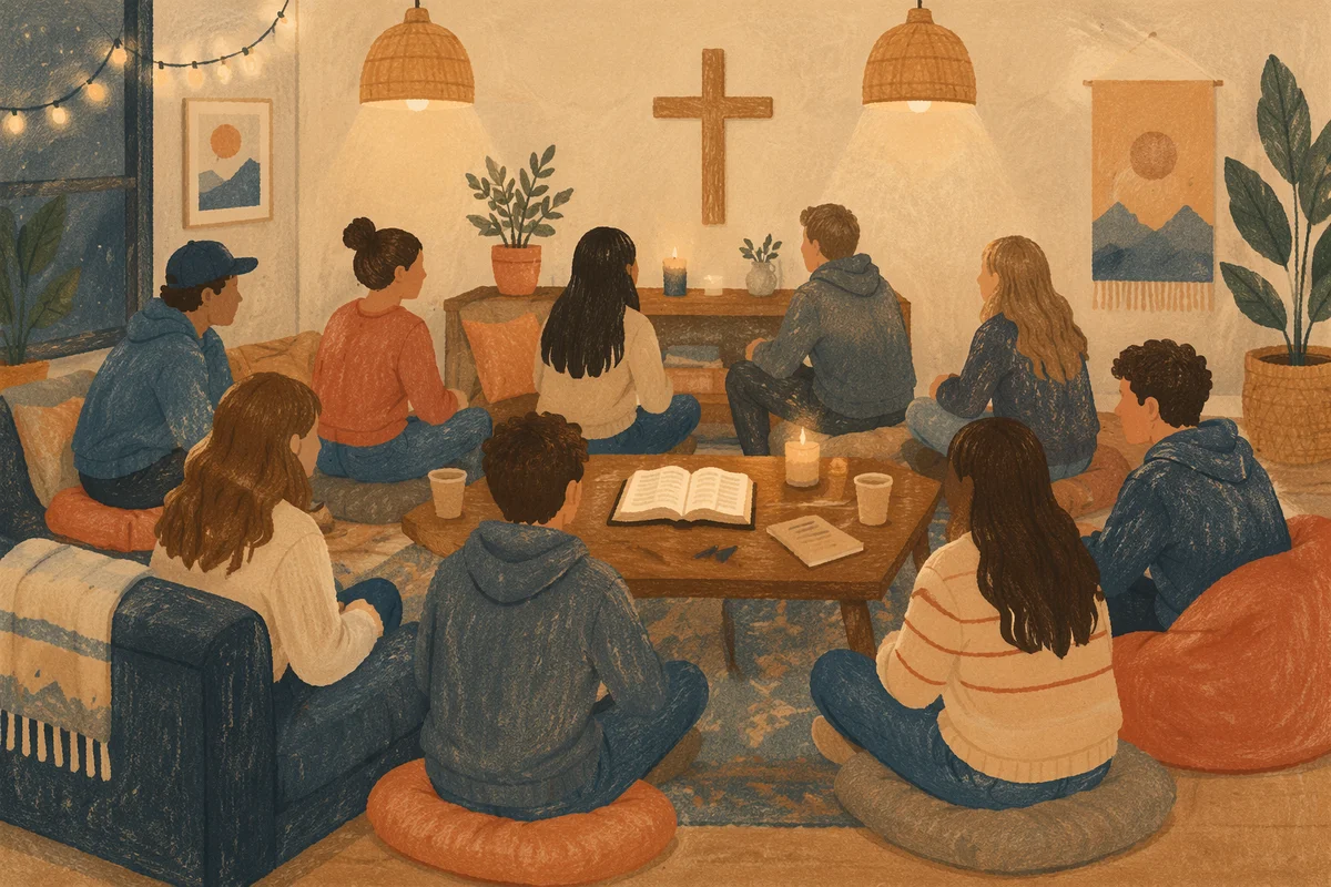 Warm Youth Group Fellowship Hall Gathering