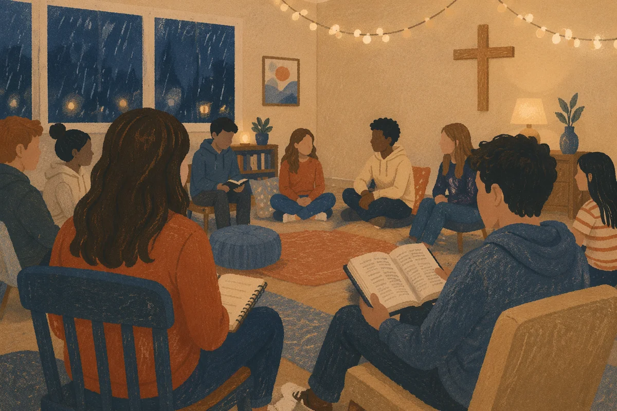 Cozy Church Youth Group Evening Gathering