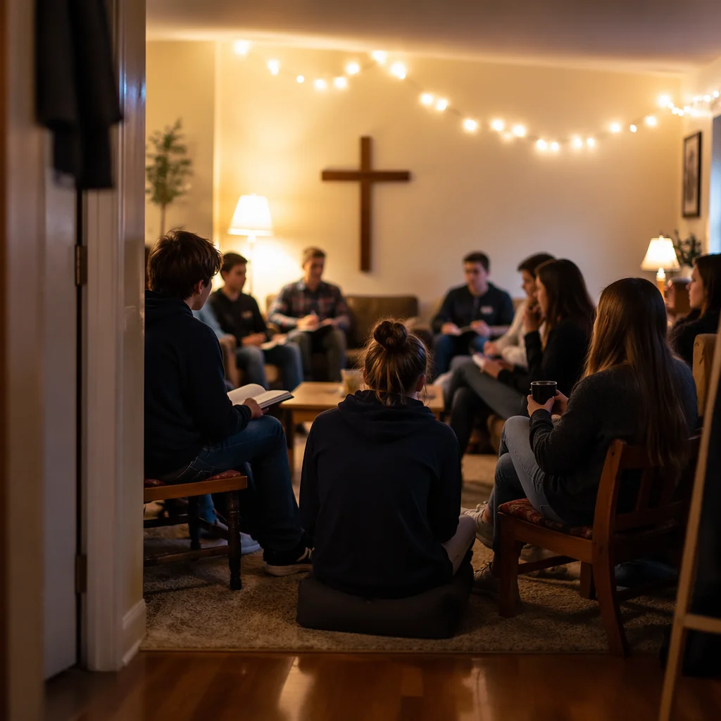 Youth Group Fellowship on a Rainy Evening