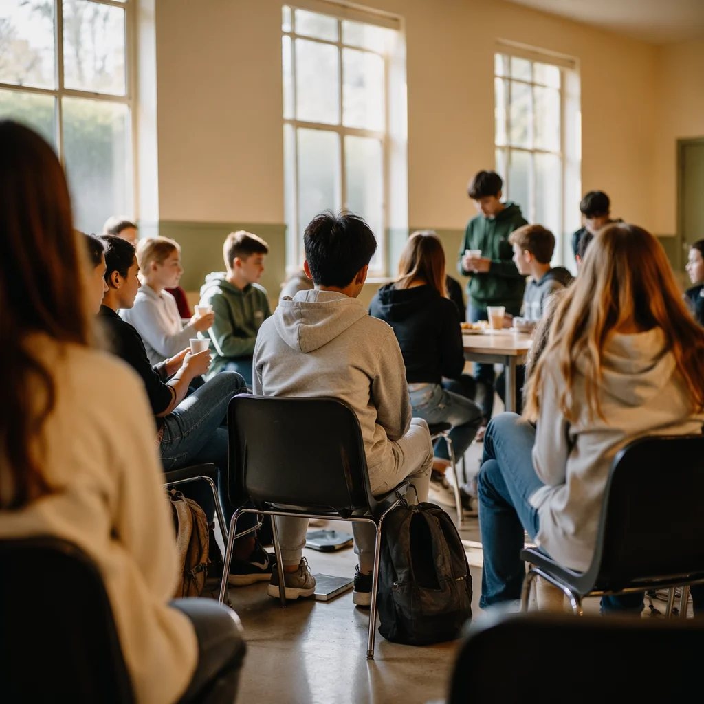 Teens Gathering in Bright Church Hall