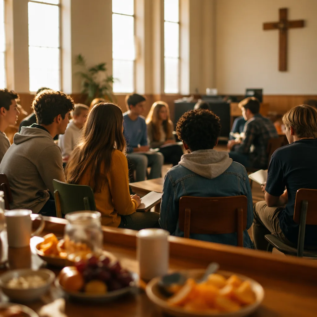Welcoming Church Youth Group Fellowship Scene