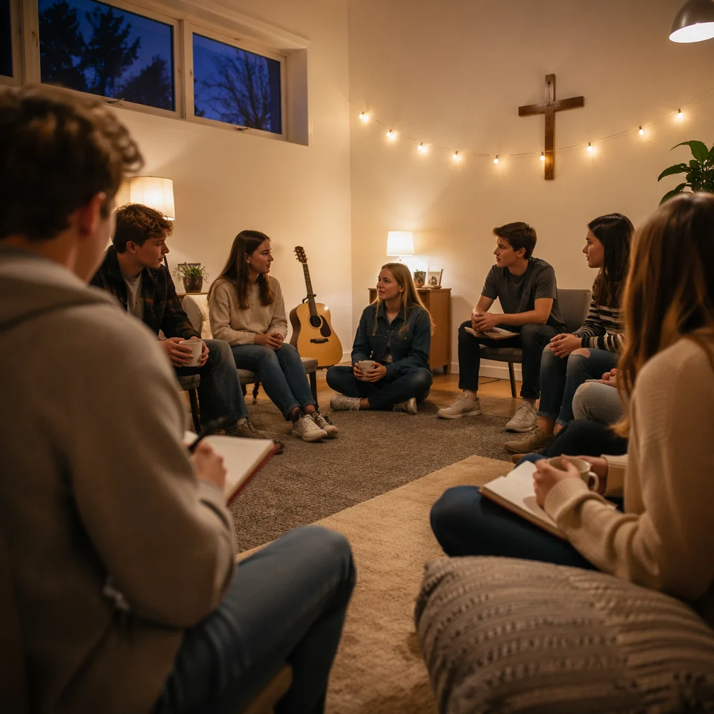 Youth Group Fellowship in Warm Church Room