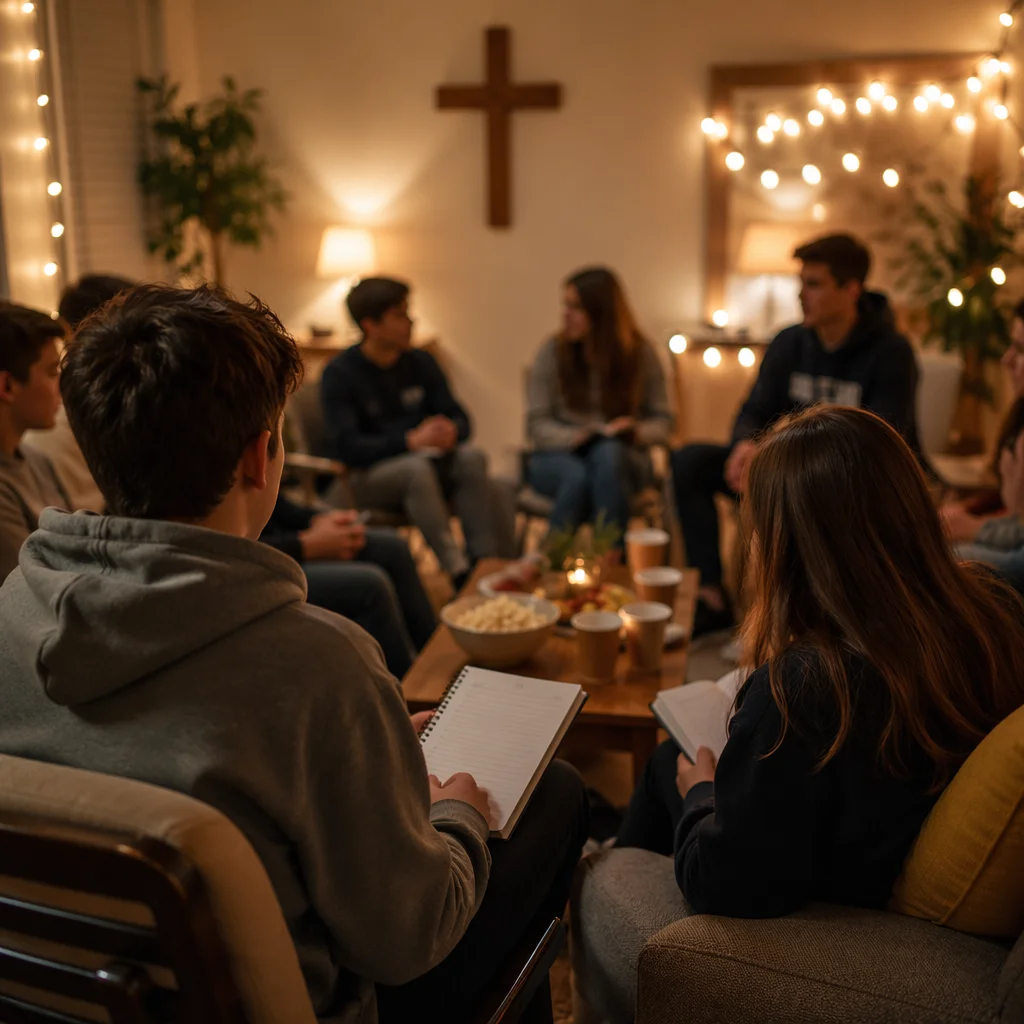 Warm Youth Group Gathering at Church