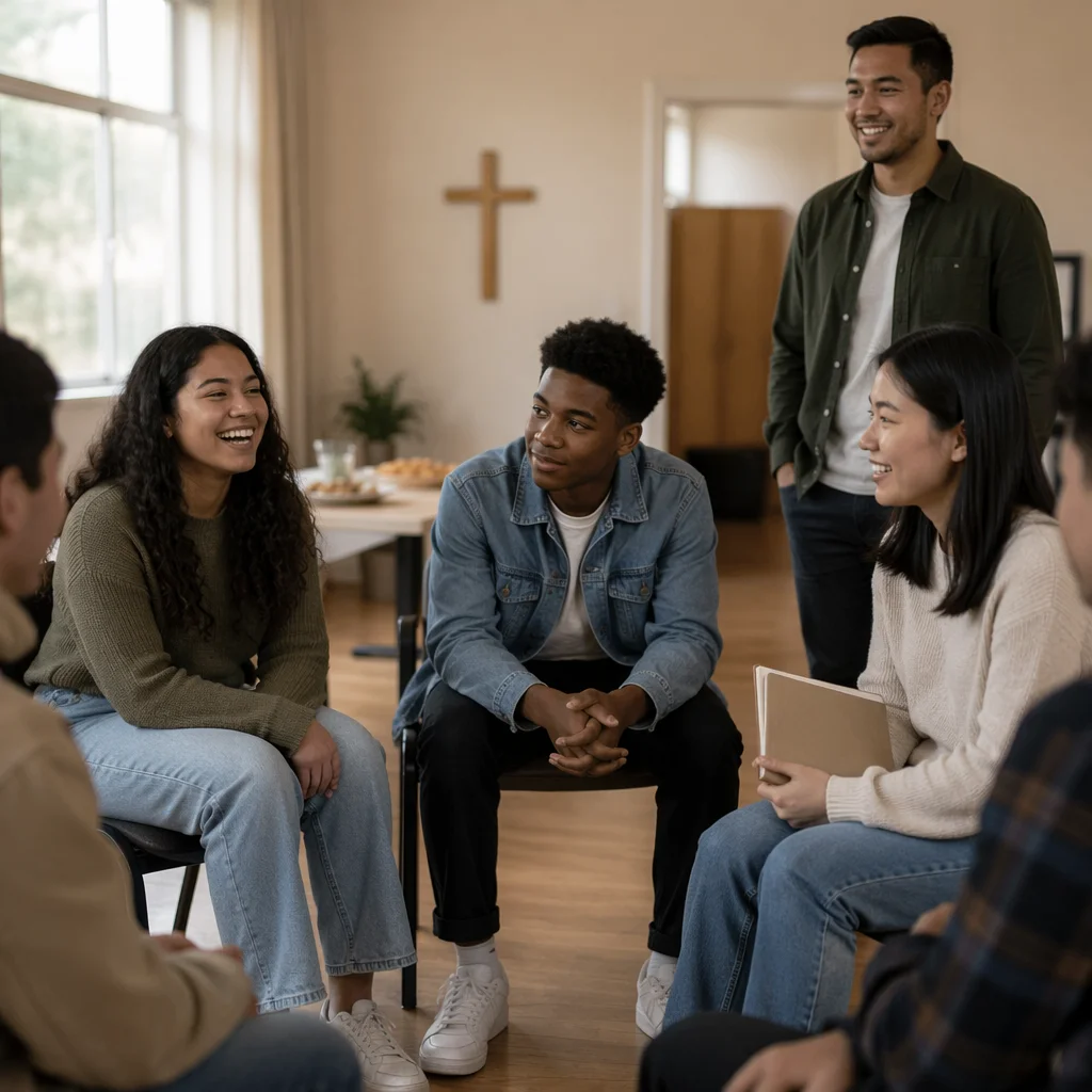 Welcoming Youth Group Gathering at Church