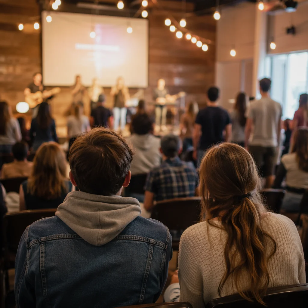Youth Group Gathering in Church Fellowship Hall