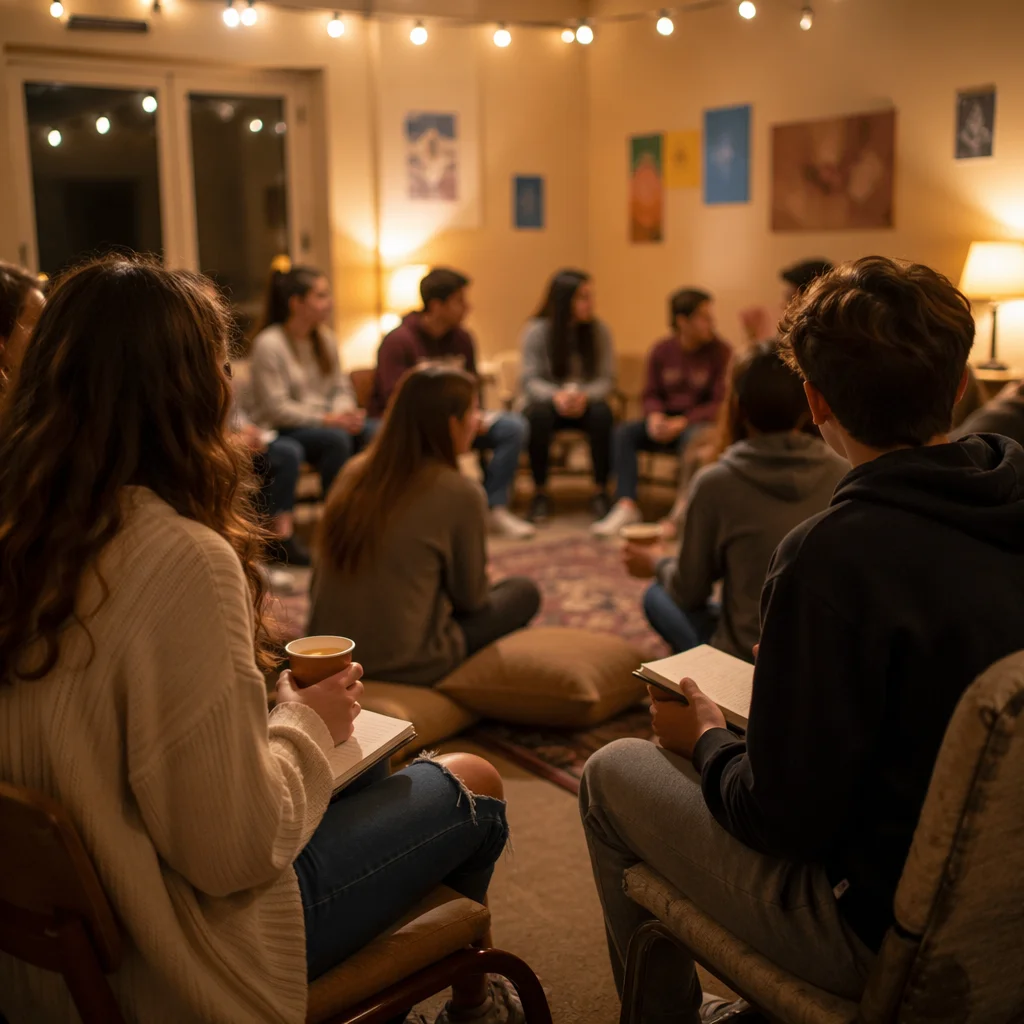 Teen Youth Group in Warm Fellowship Room
