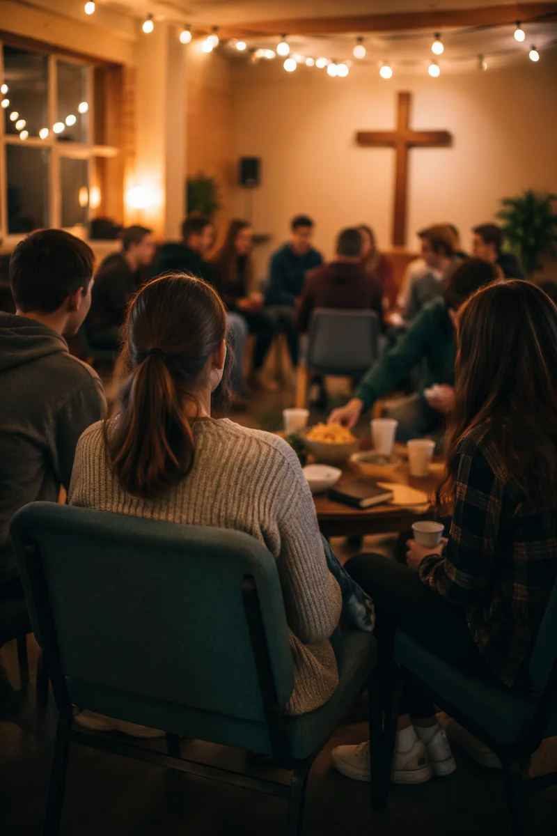 Warm Youth Group Fellowship After Evening Service