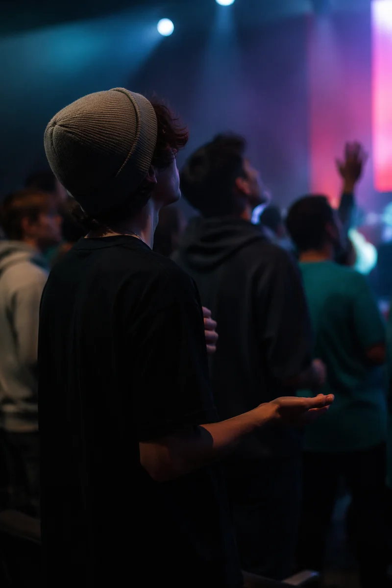 Teen Worship Gathering in Modern Church