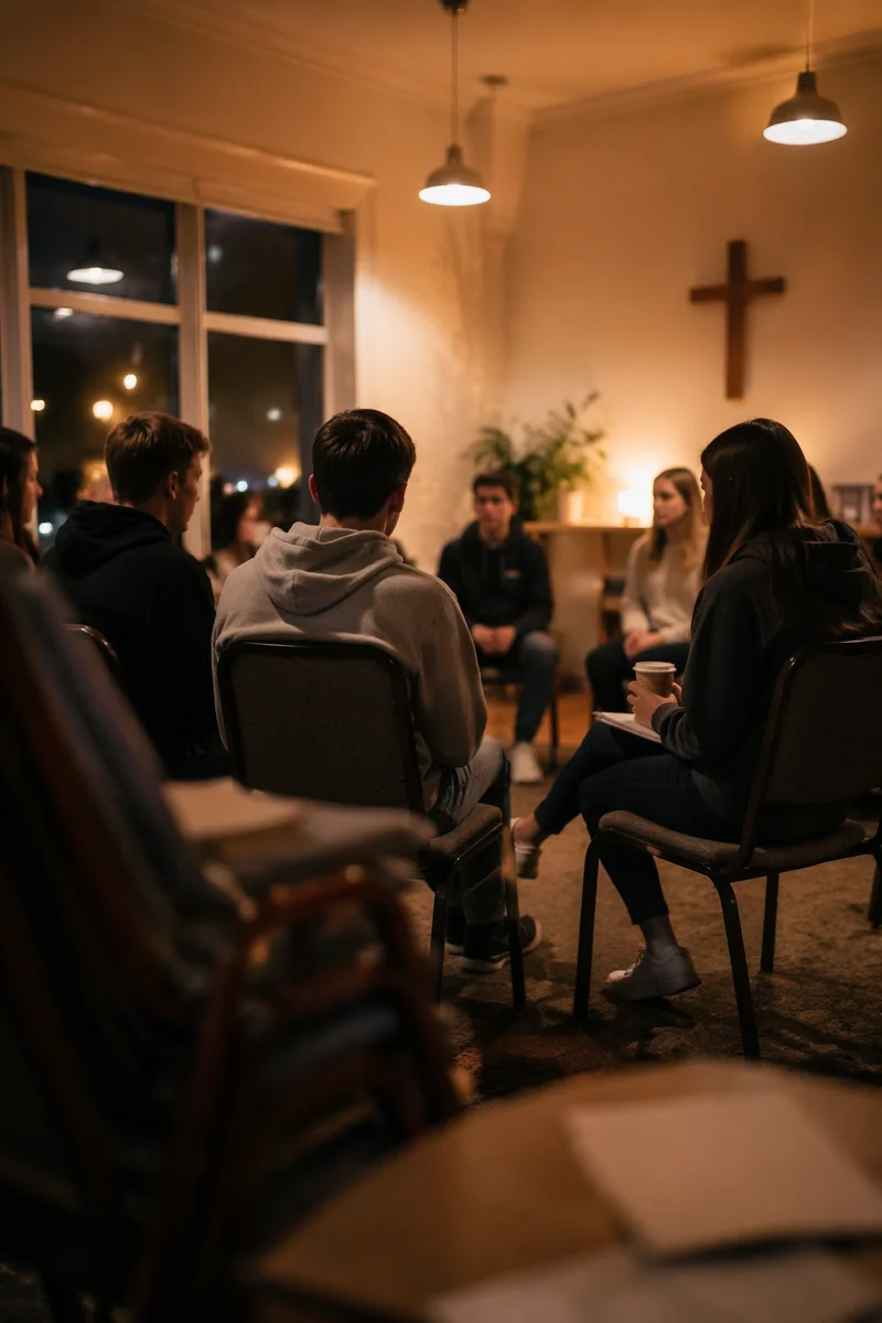 Youth Group Fellowship in Warm Church Room