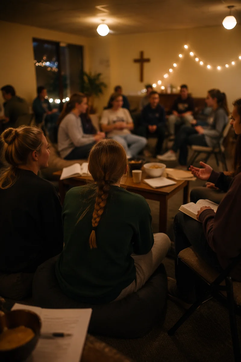 Youth Group Fellowship in Warm Church Hall