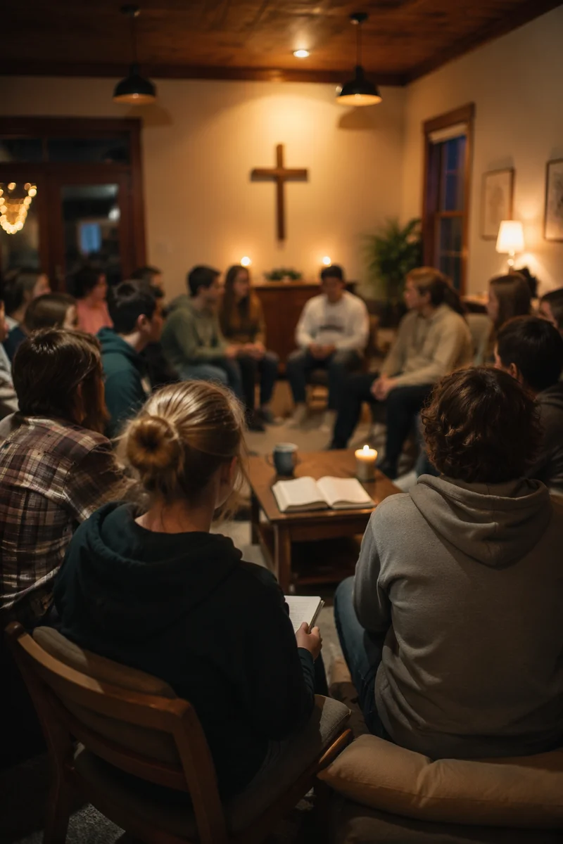 Youth Group Fellowship in Warm Church Hall