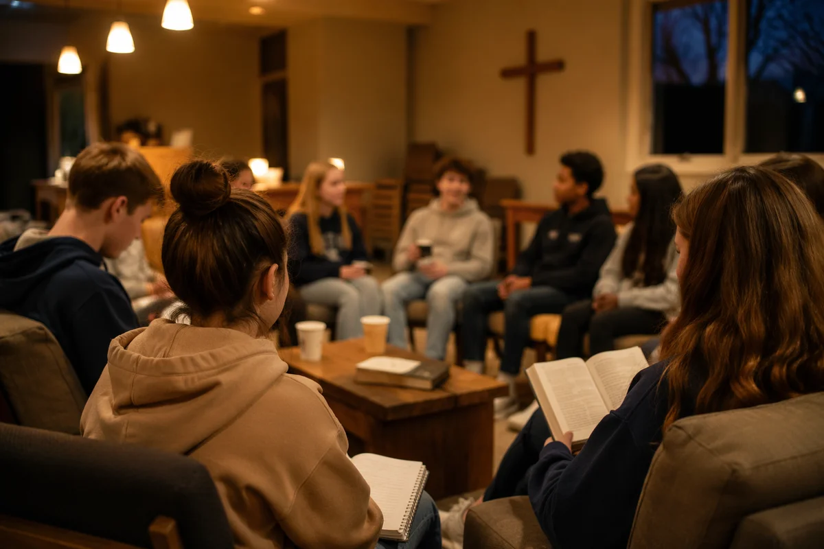 Youth Group Gathering in Church Fellowship Room
