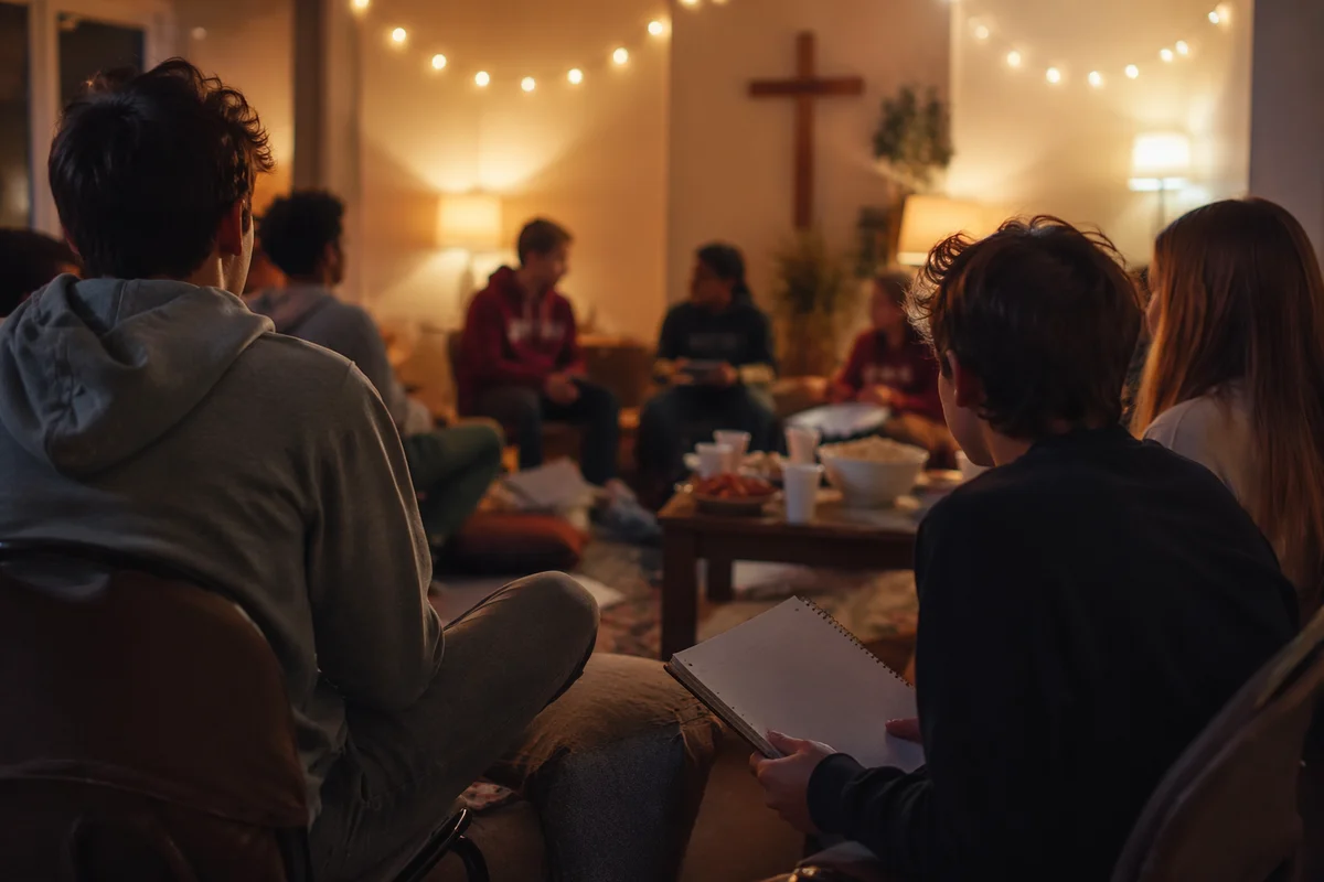 Warm Youth Group Fellowship After Sunset