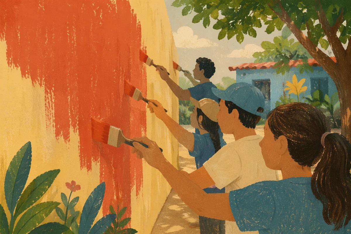 Youth Mission Trip Wall Painting Project