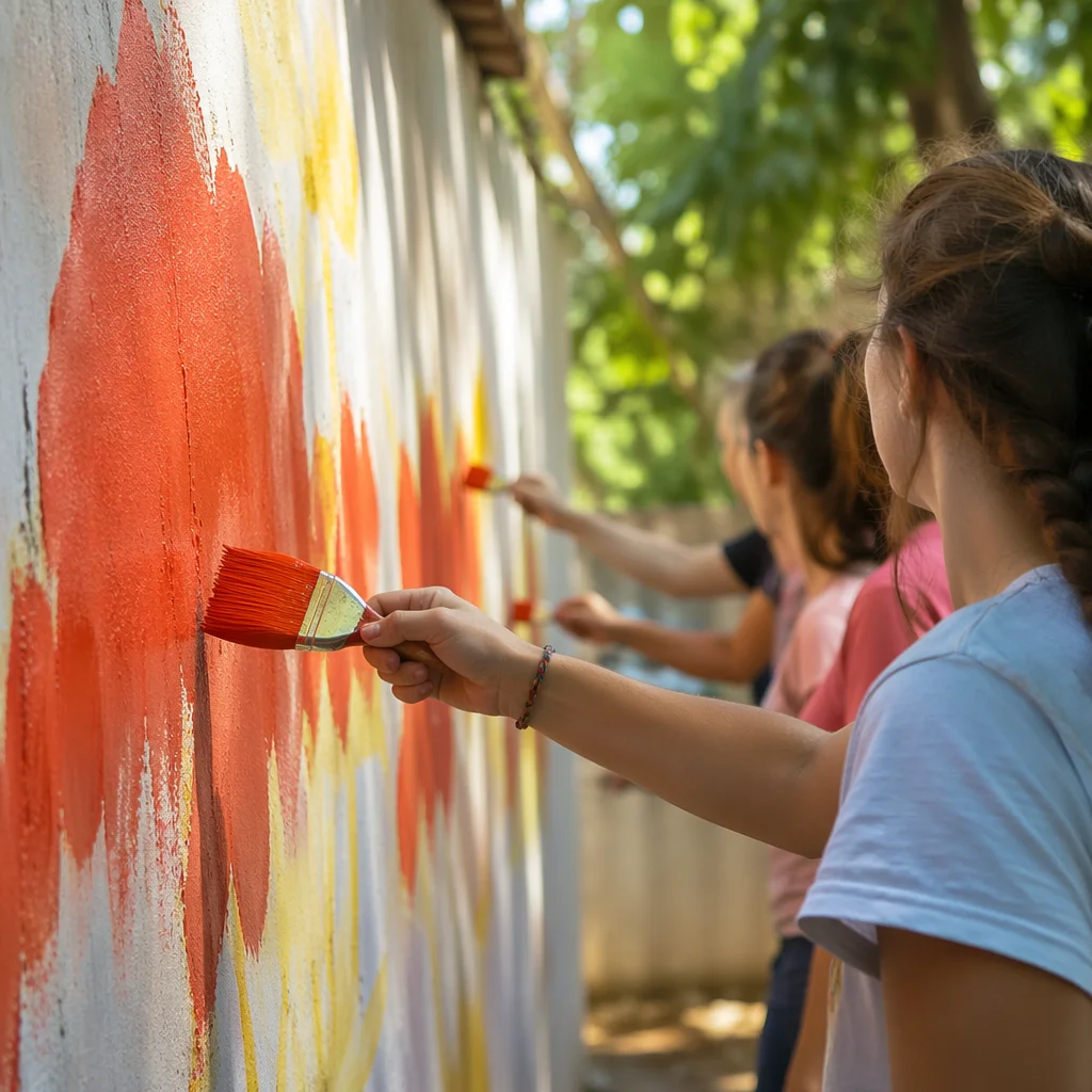 Youth Mission Trip Painting Service Project