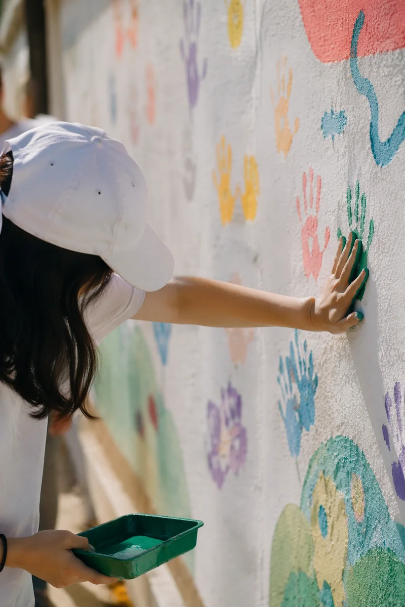 Youth Mission Trip Handprint Service Wall