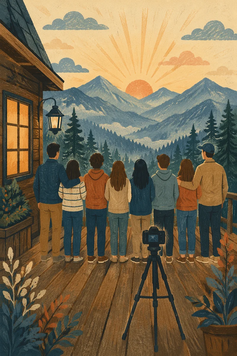 Youth Retreat Cabin Sunrise Mountain Gathering