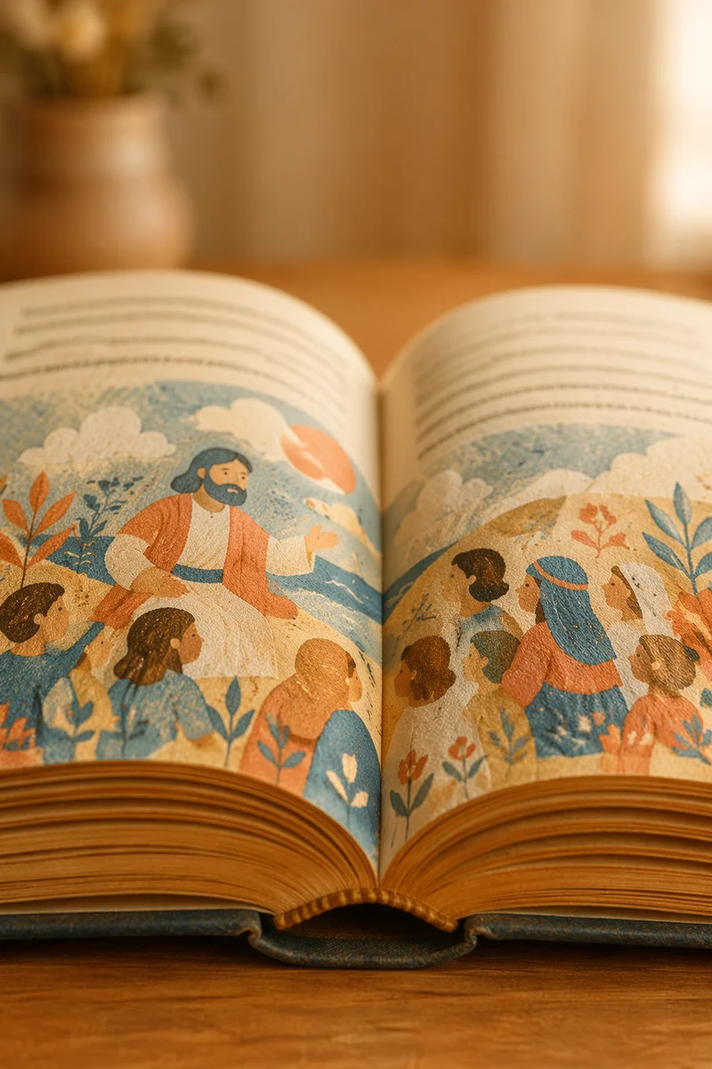 Warm Open Book Pages for Reading