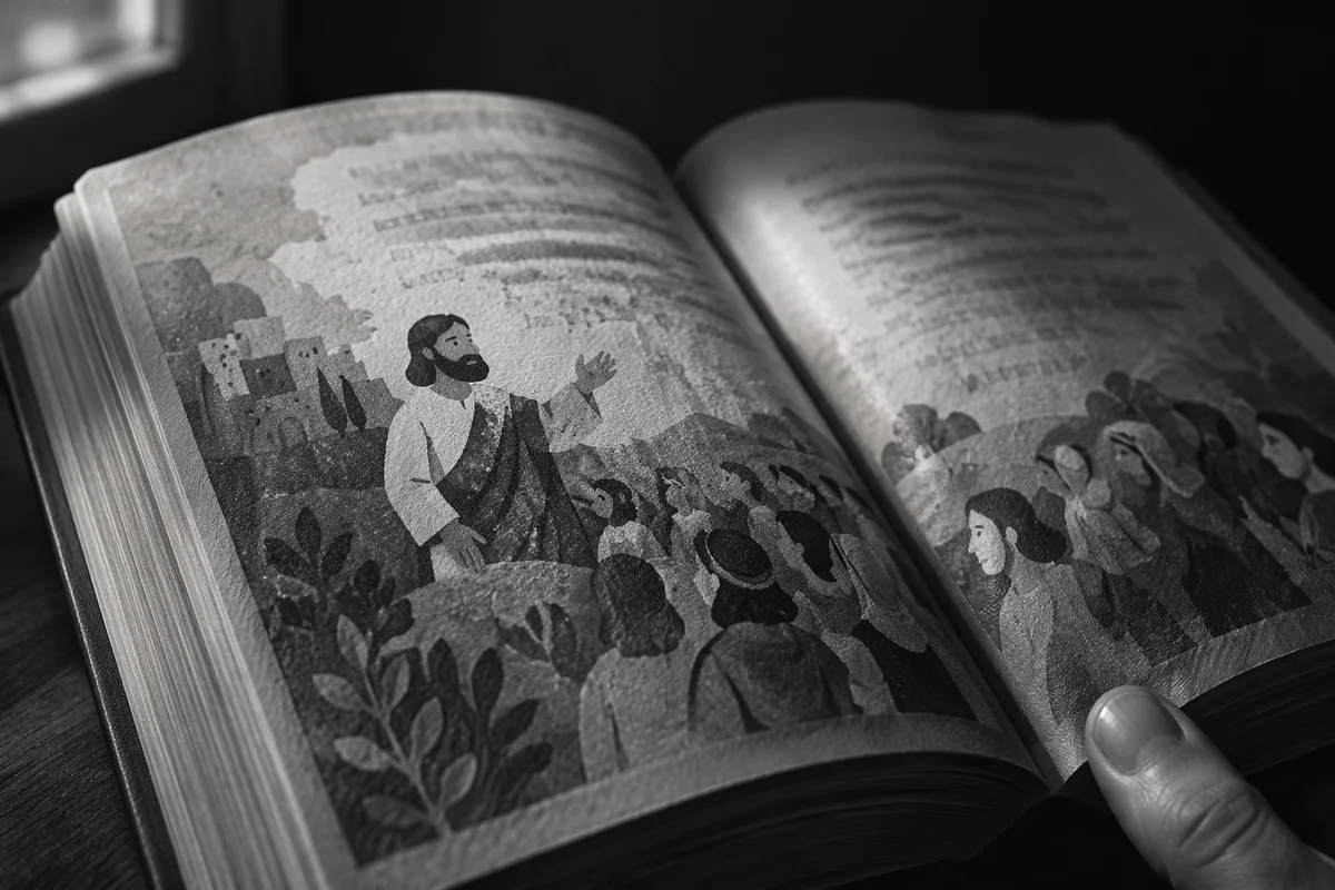 Open Book Pages in Quiet Study Light