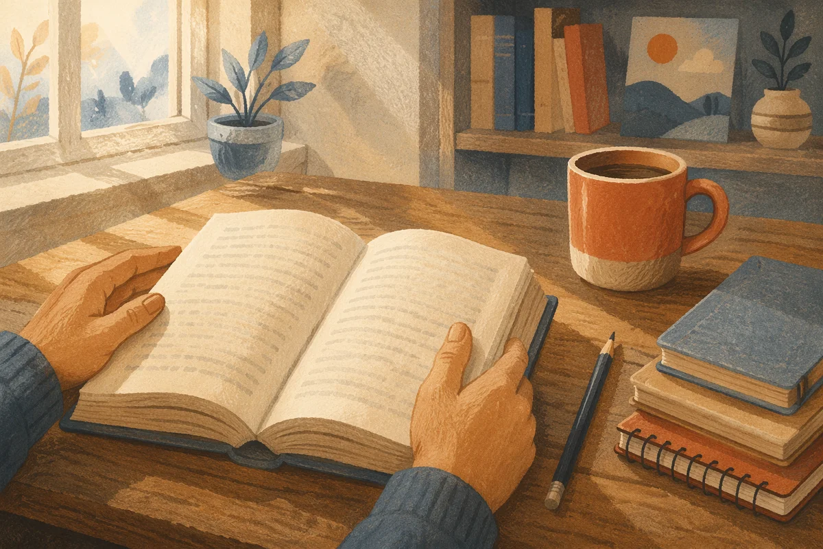 Quiet Study Book on Classroom Desk