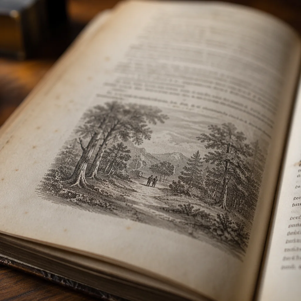 Vintage Storybook Pages in Warm Window Light