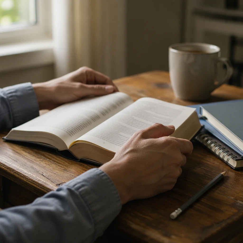 Quiet Study Book on Classroom Desk