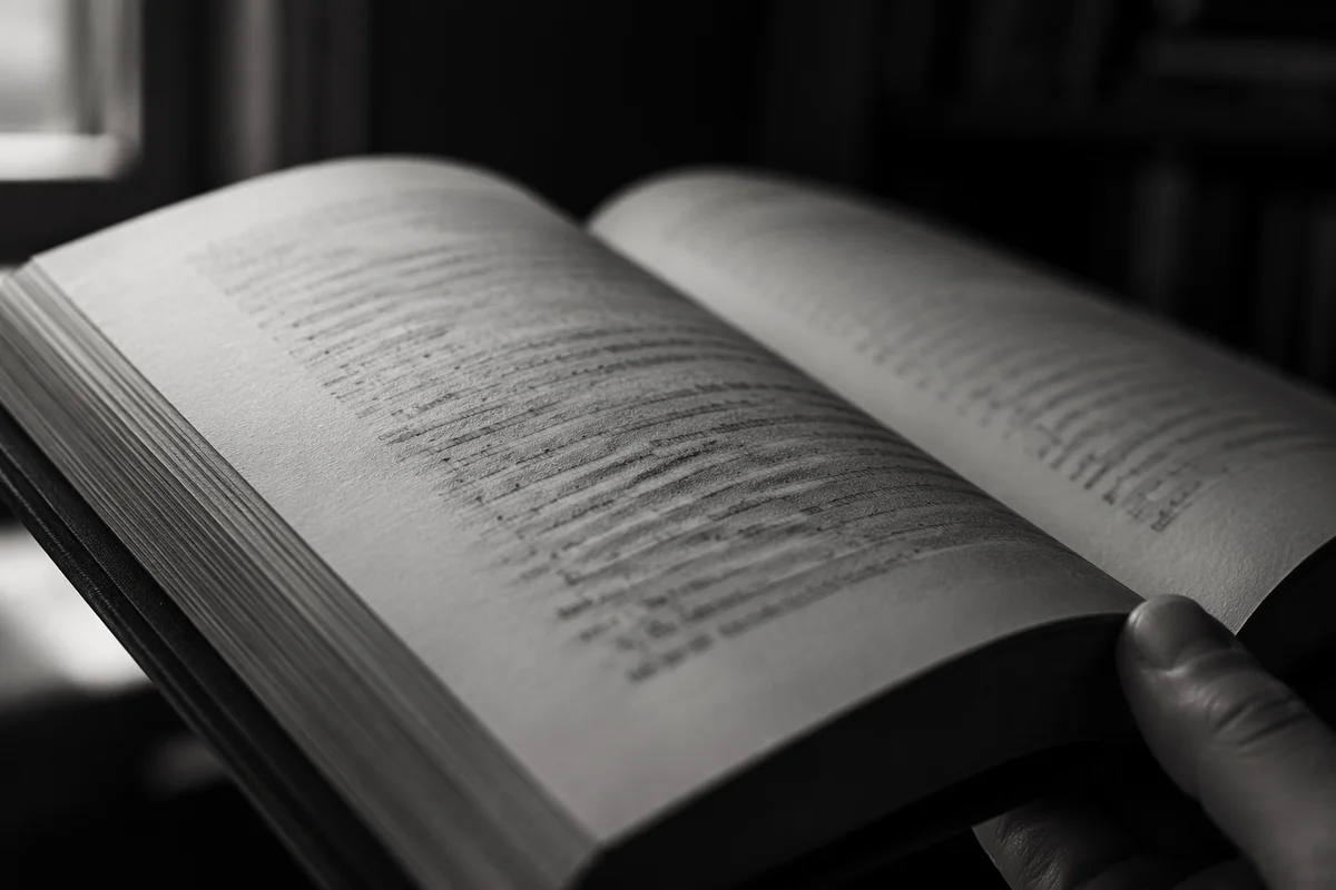 Open Book in Quiet Window Light
