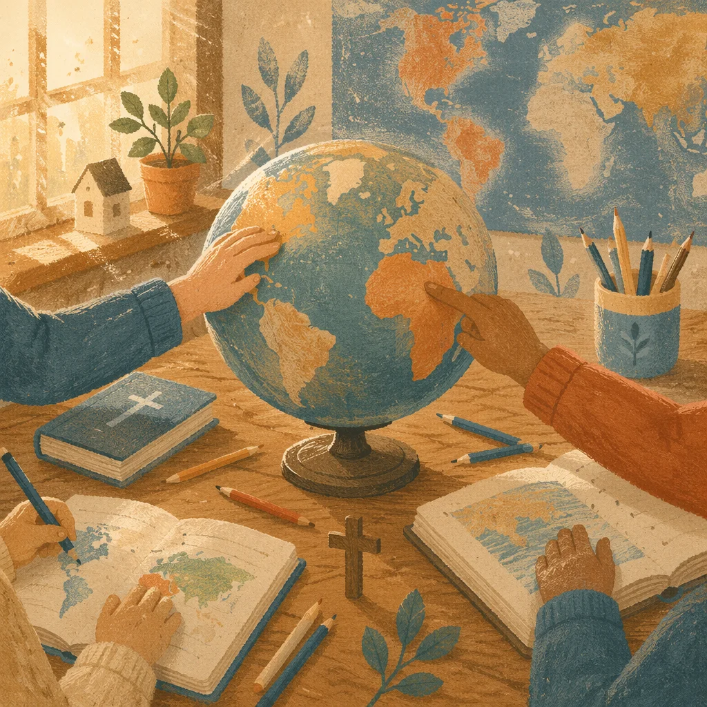 Faith Classroom Globe Geography Lesson