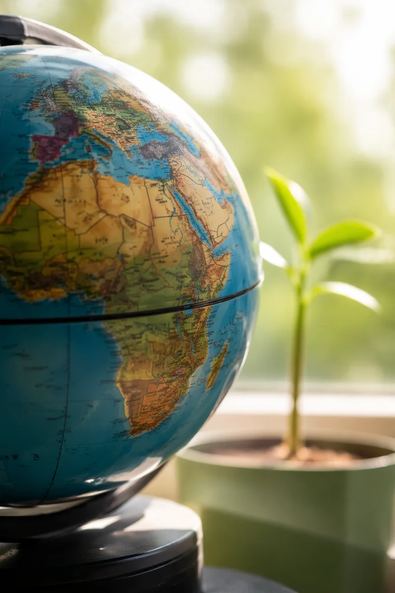 Global Learning Globe With Seedling