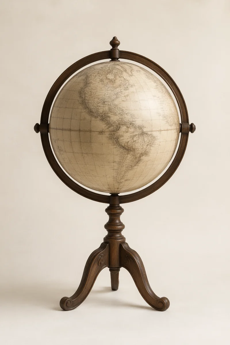 Antique Globe for Classic Geography Education
