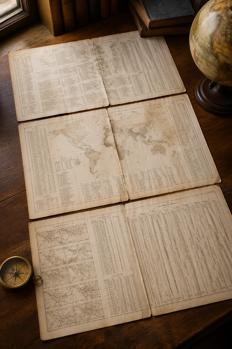 Vintage Globe and Geography Study Materials