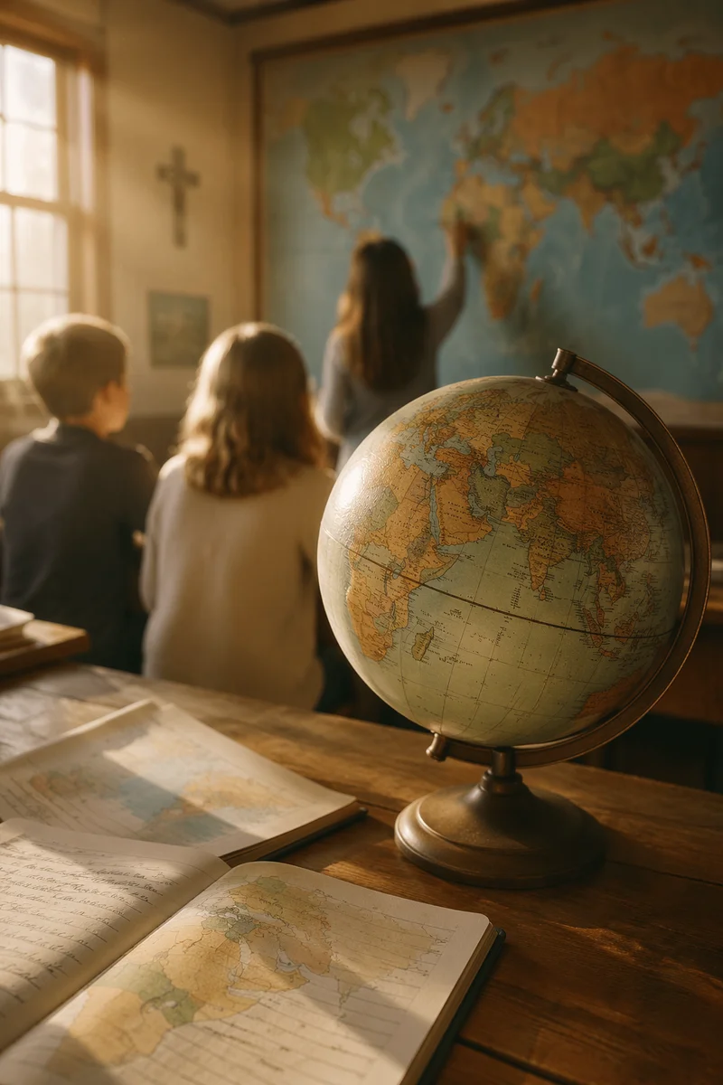 Faith Classroom Globe and World Map