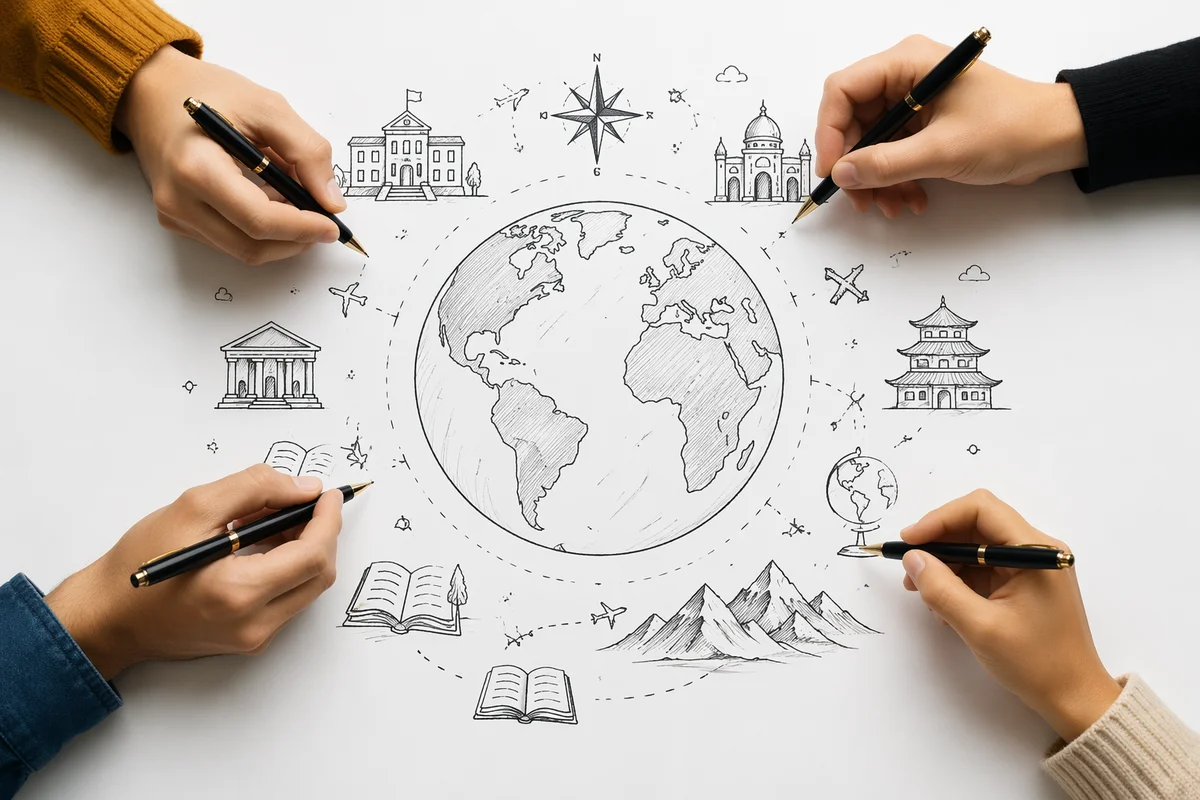 Collaborative Geography Learning Globe Sketch