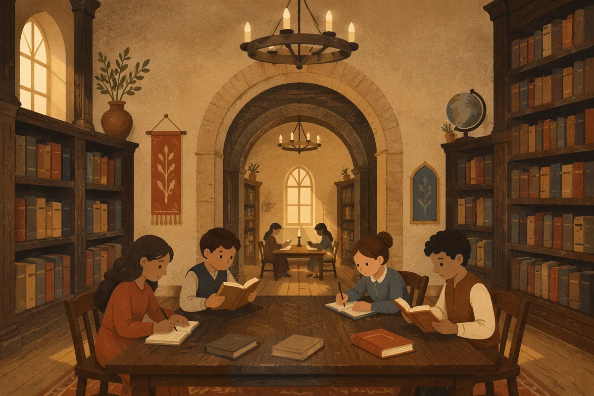 Quiet Study Room in Historic Library
