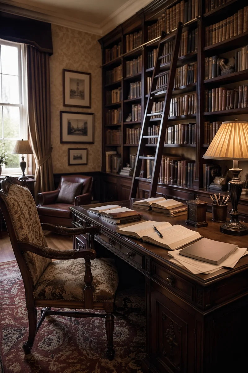 Quiet Traditional Library Study Room