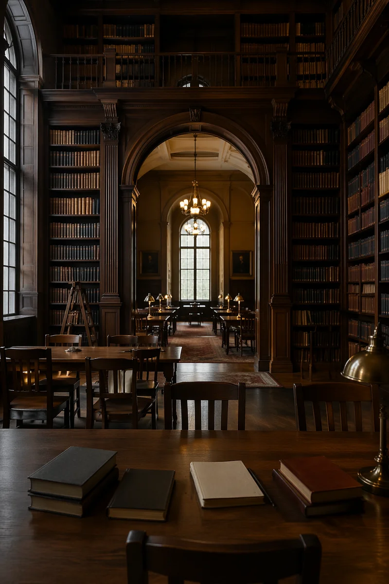 Quiet Study Room in Historic Library