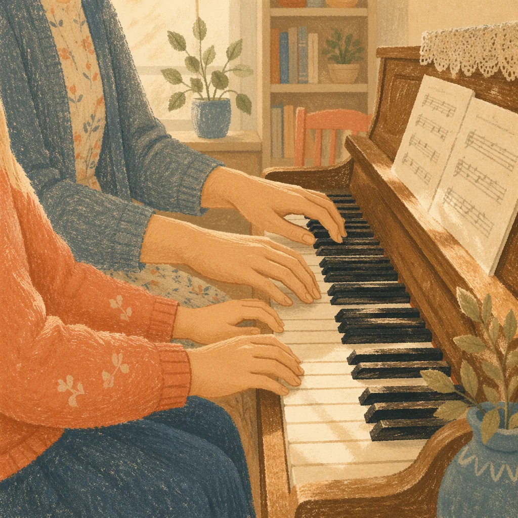 Piano Lesson Practice Hands on Keys