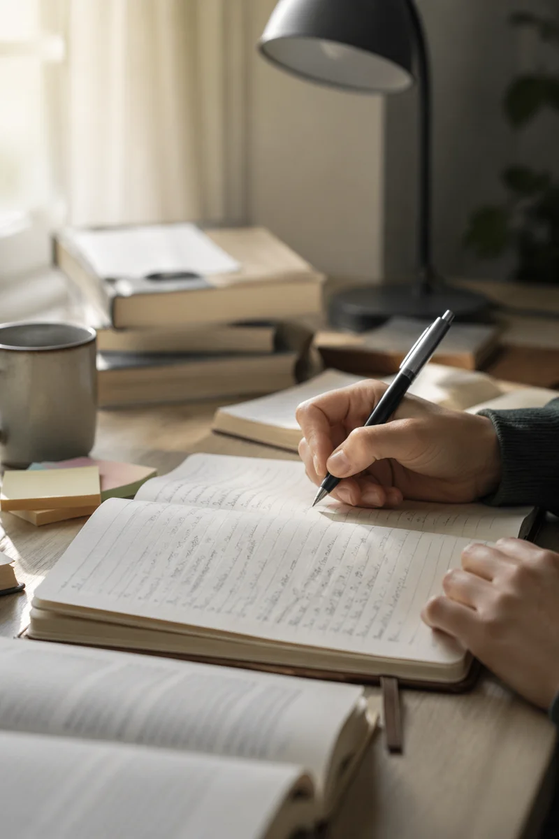 Calm Dawn Study Desk with Handwriting