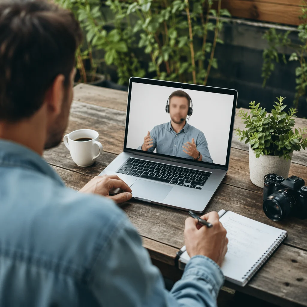 Outdoor Online Learning on Laptop
