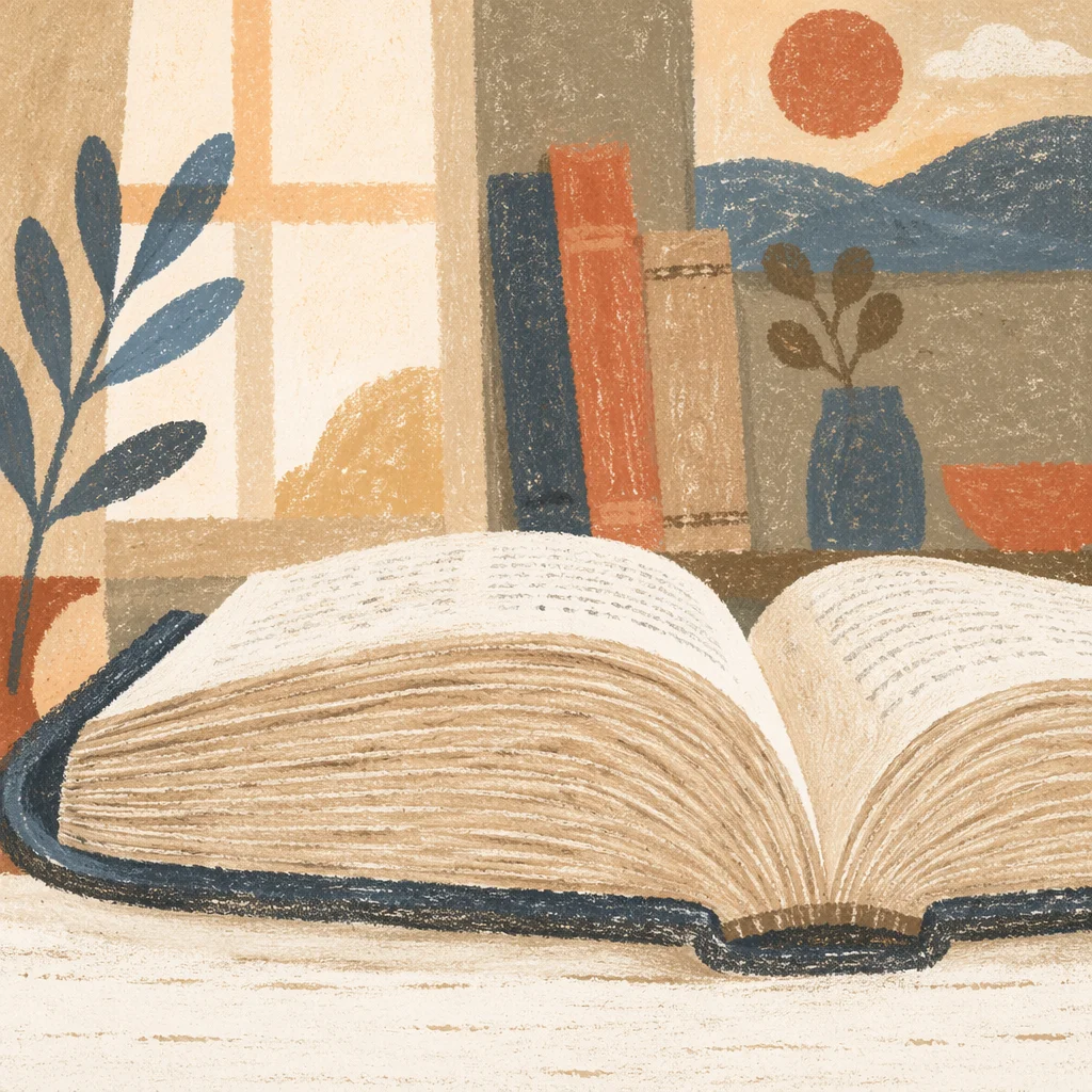 Open Dictionary Pages in Warm Study Light
