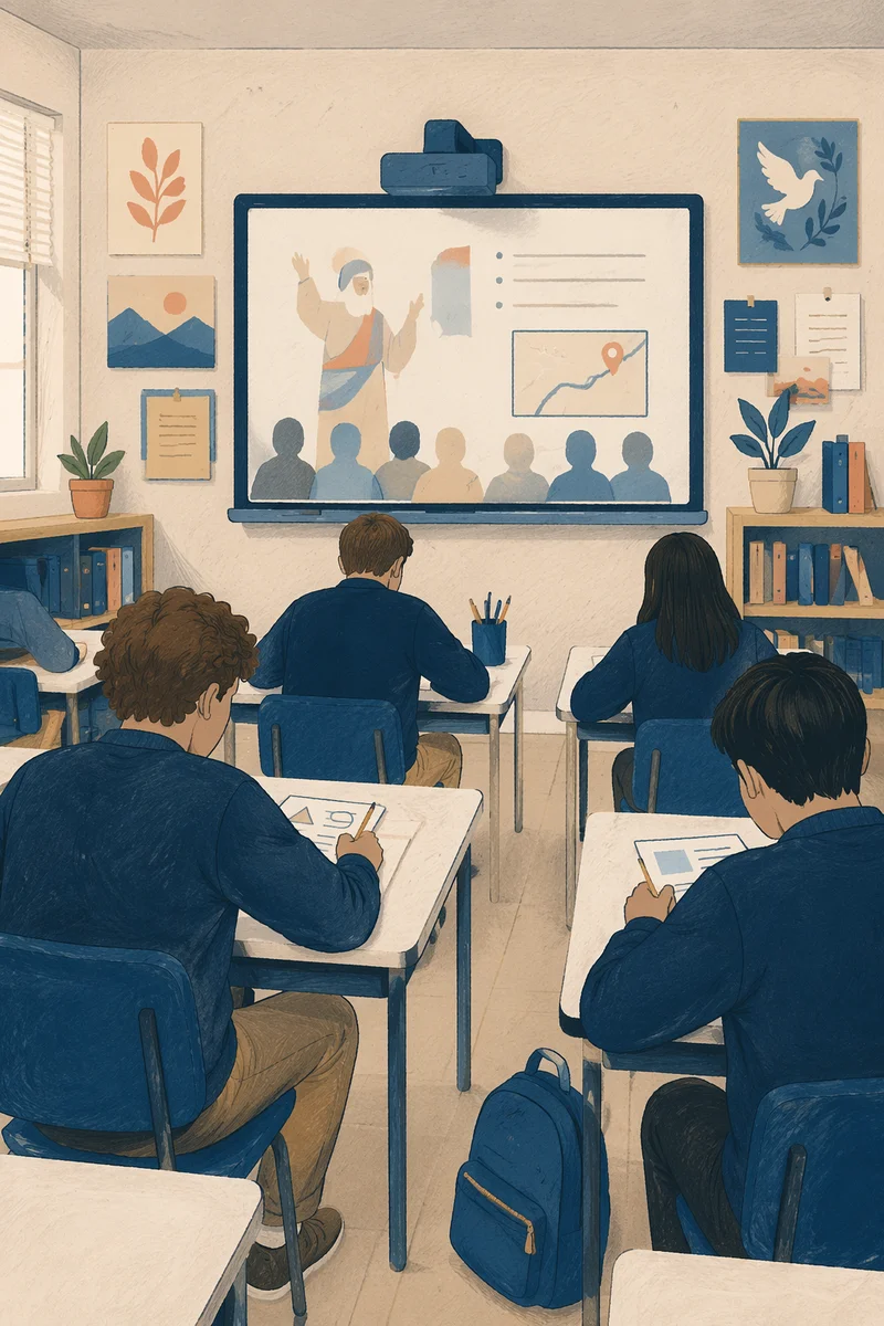 Focused Students in Modern Classroom Learning